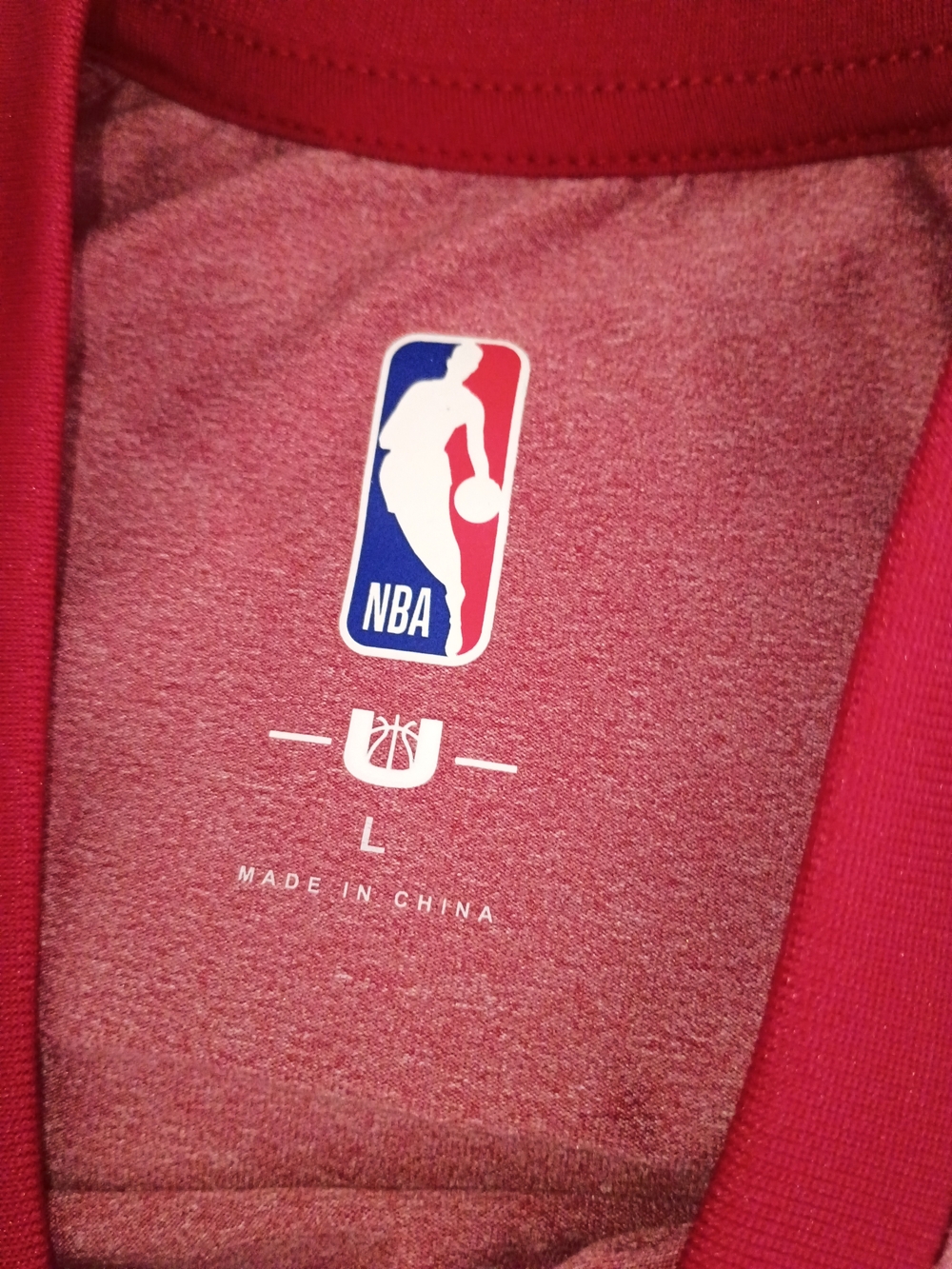 NBA Miami Heat Red Raglan Logo Tee - Picture 4 of 4